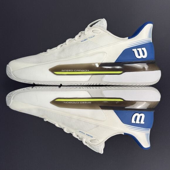 Wilson SAMPLE Rush Tour 5 Clay Men’s 10 Tennis Shoes White/Blue New No Box Rare main image 8
